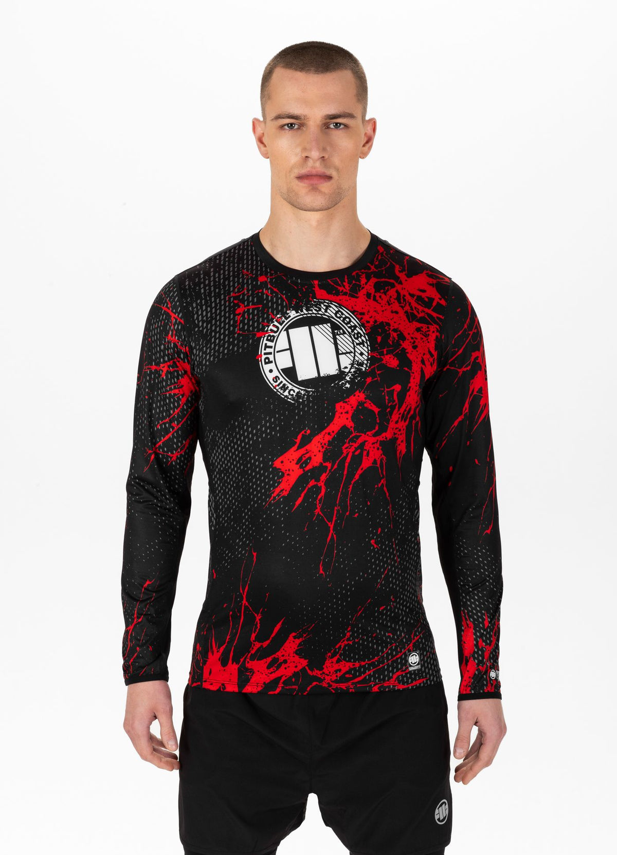 Red Dog II - Black/Red Mesh Longsleeve Performance Pro Plus