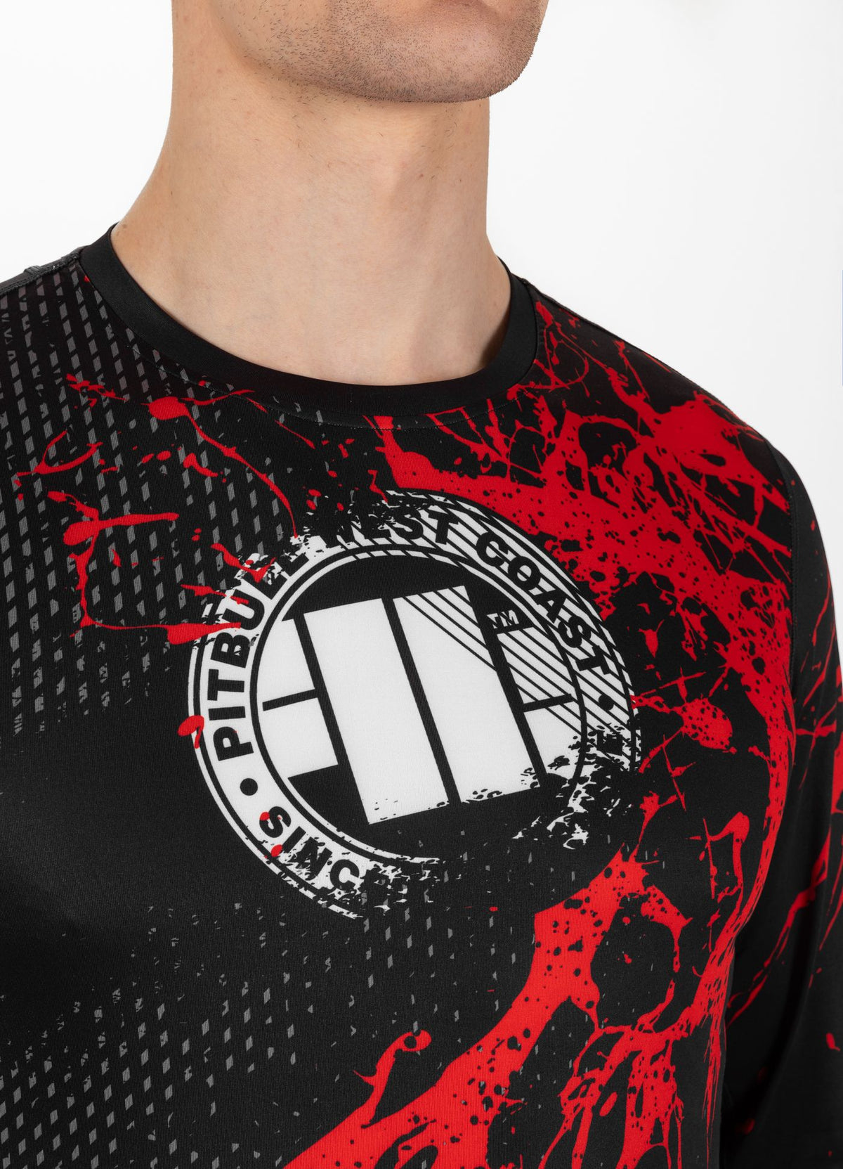 Red Dog II - Black/Red Mesh Longsleeve Performance Pro Plus