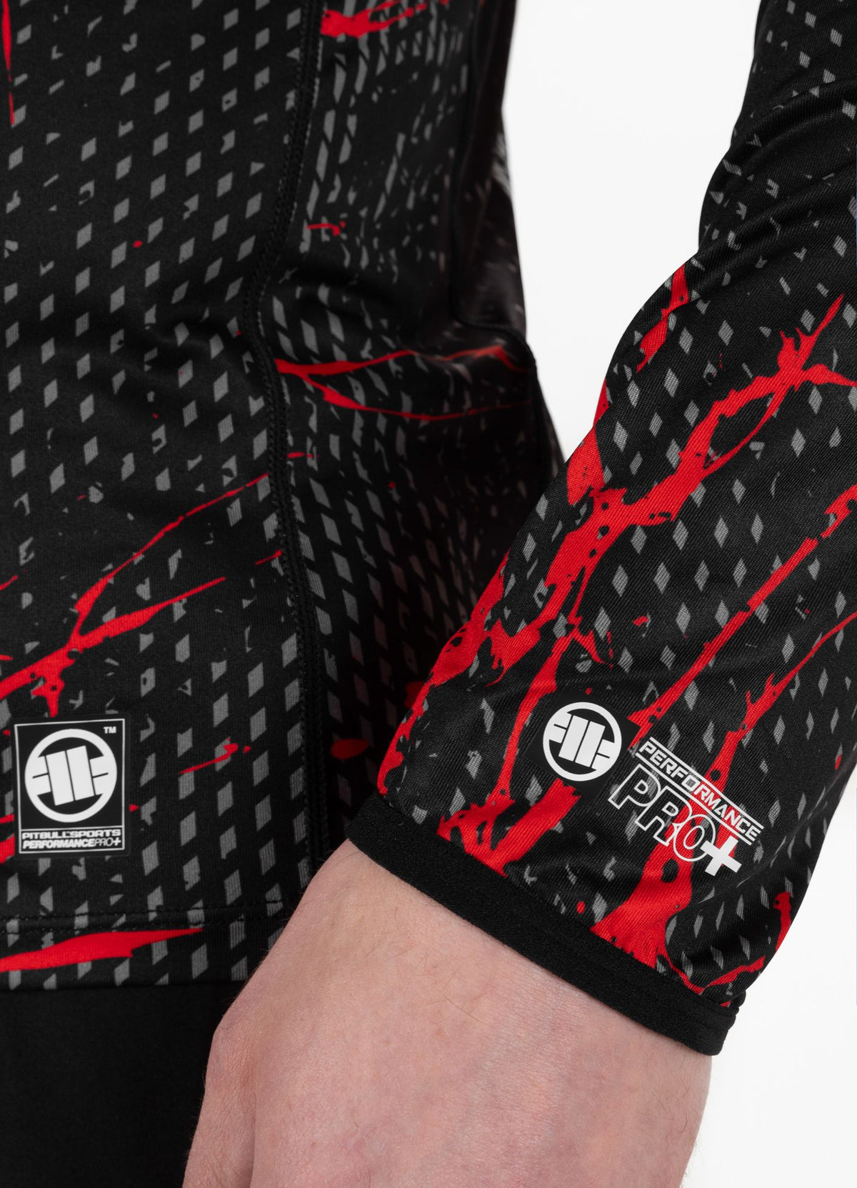 Red Dog II - Black/Red Mesh Longsleeve Performance Pro Plus