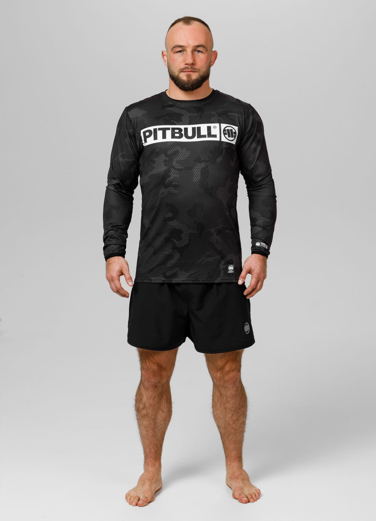 Hilltop II - All Black Camo Mesh Longsleeve Performance Pro Plus Net Camo