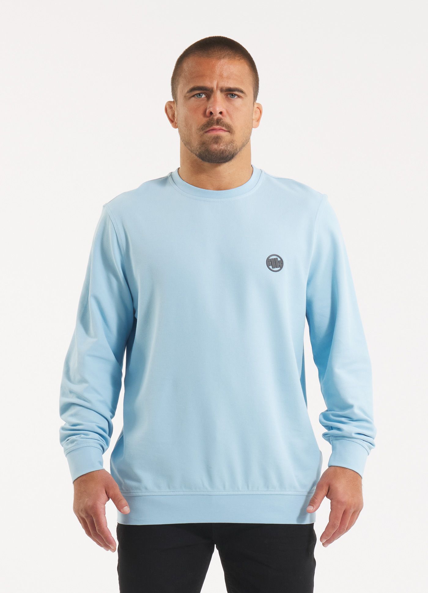 Men's Longsleeve Pique Rockey - Light blue