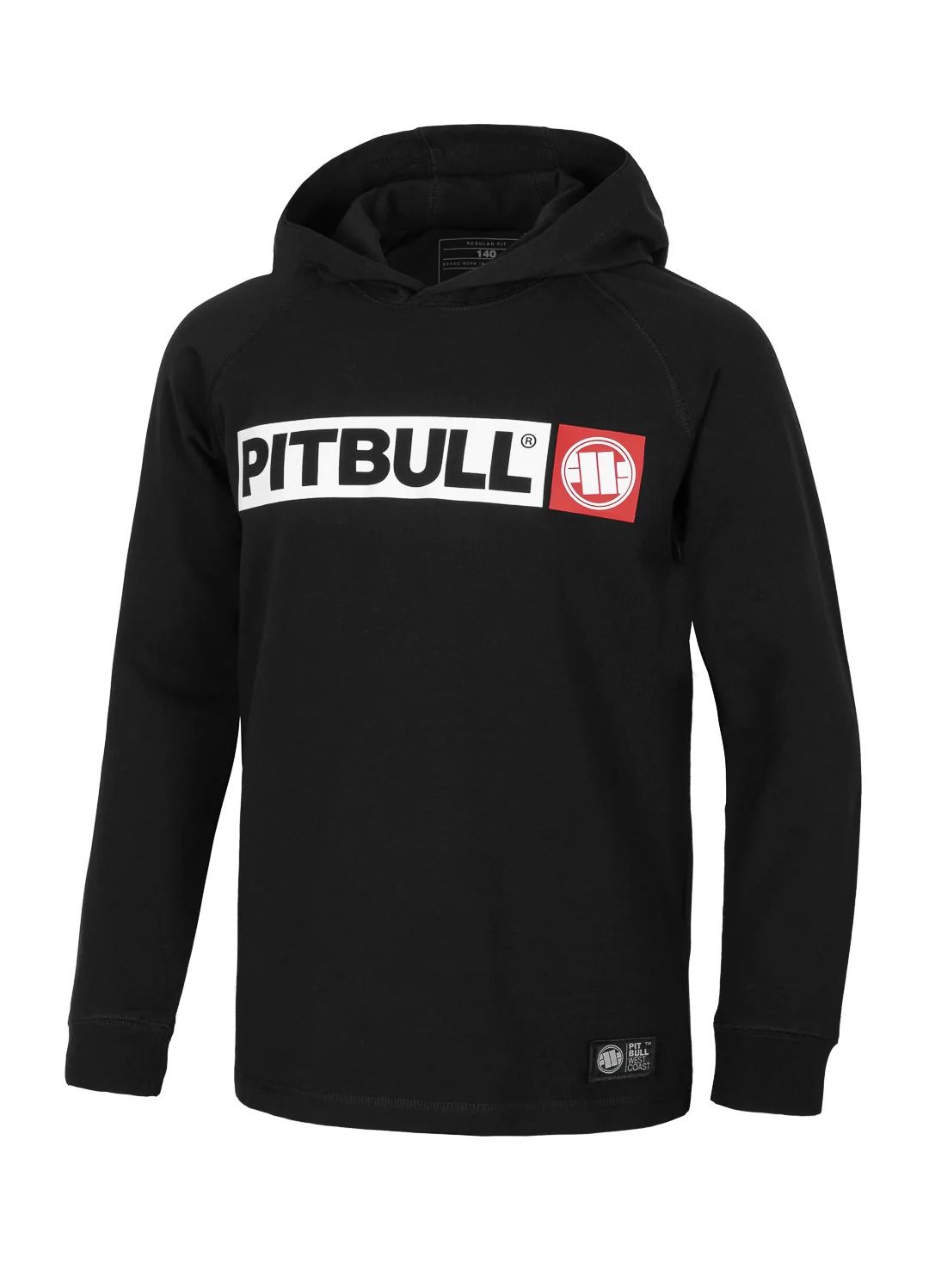 Hilltop Kids Hooded Longsleeve Shirt - Black