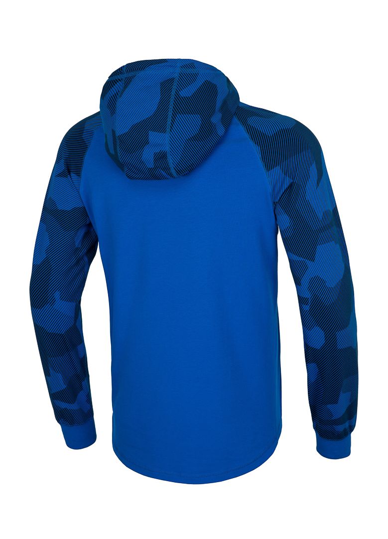 Mercado Dillard Small Logo - Blue Hooded Longsleeve Spandex