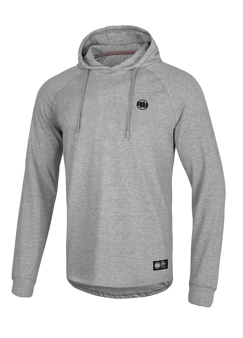 Mercado Small Logo - Gray Hooded Longsleeve Spandex