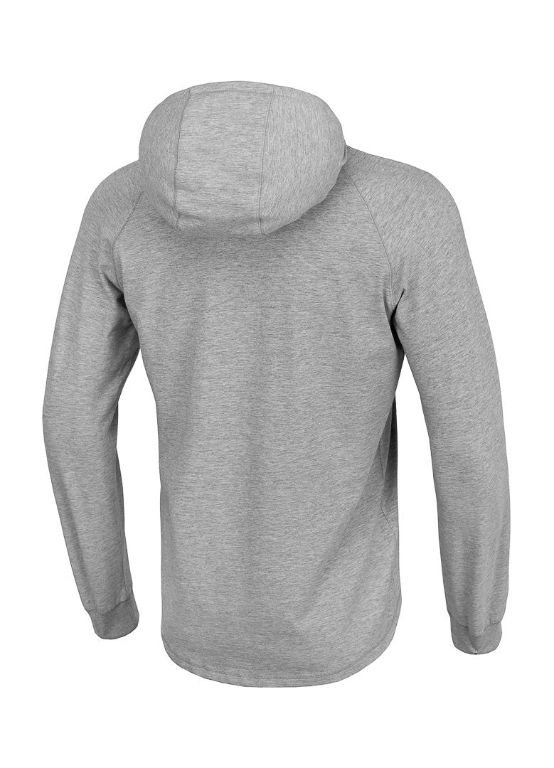 Mercado Small Logo - Gray Hooded Longsleeve Spandex