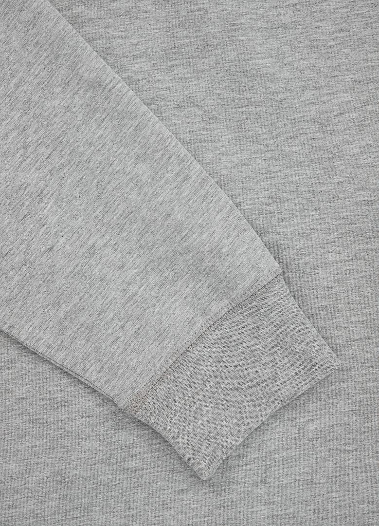 Mercado Small Logo - Gray Hooded Longsleeve Spandex