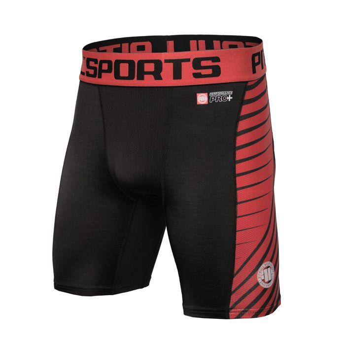 New Logo Compression Shorts Performance Pro Plus - Red