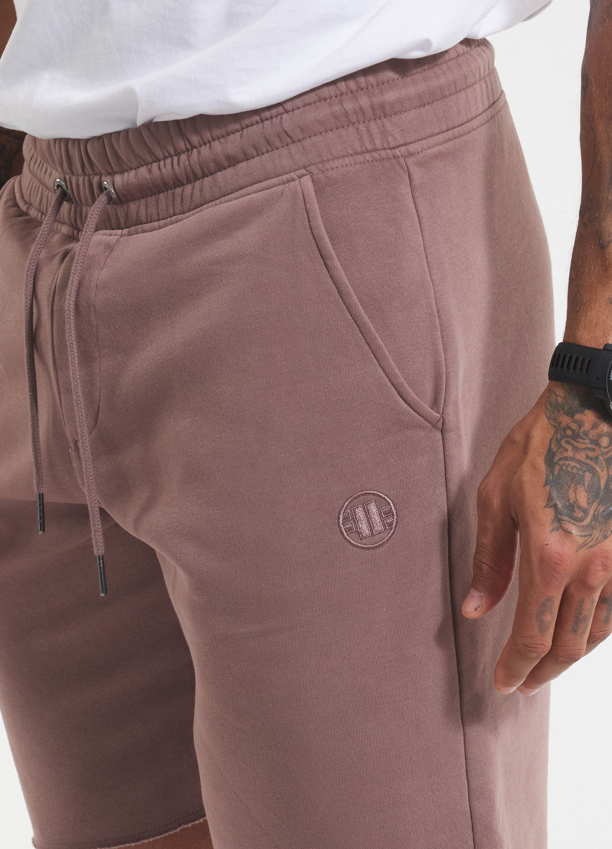 Men&#39;s Sweat shorts Washed Lancaster II - Burgundy