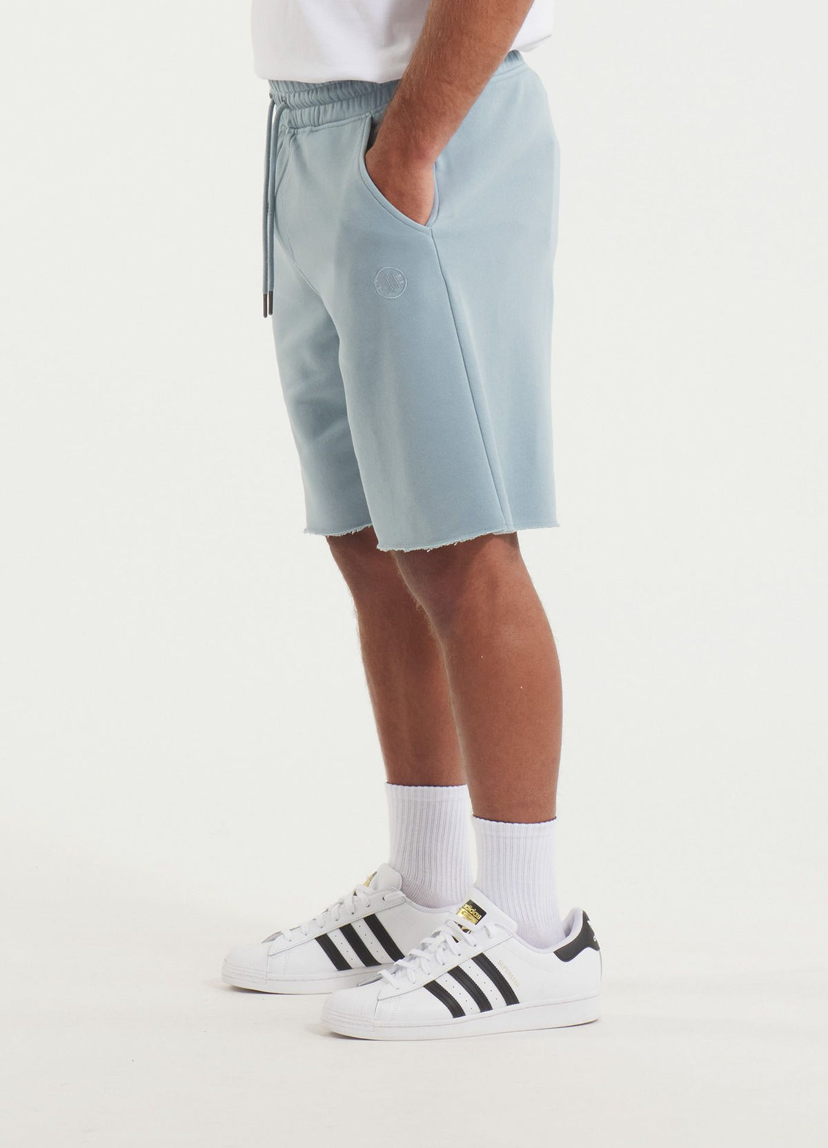 Men&#39;s Sweat shorts Washed Lancaster II - Washed blue
