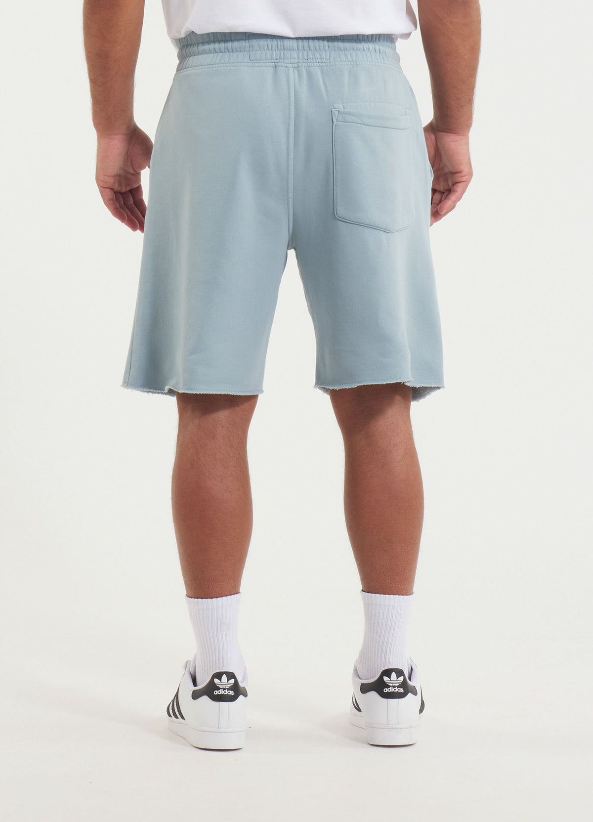 Men&#39;s Sweat shorts Washed Lancaster II - Washed blue