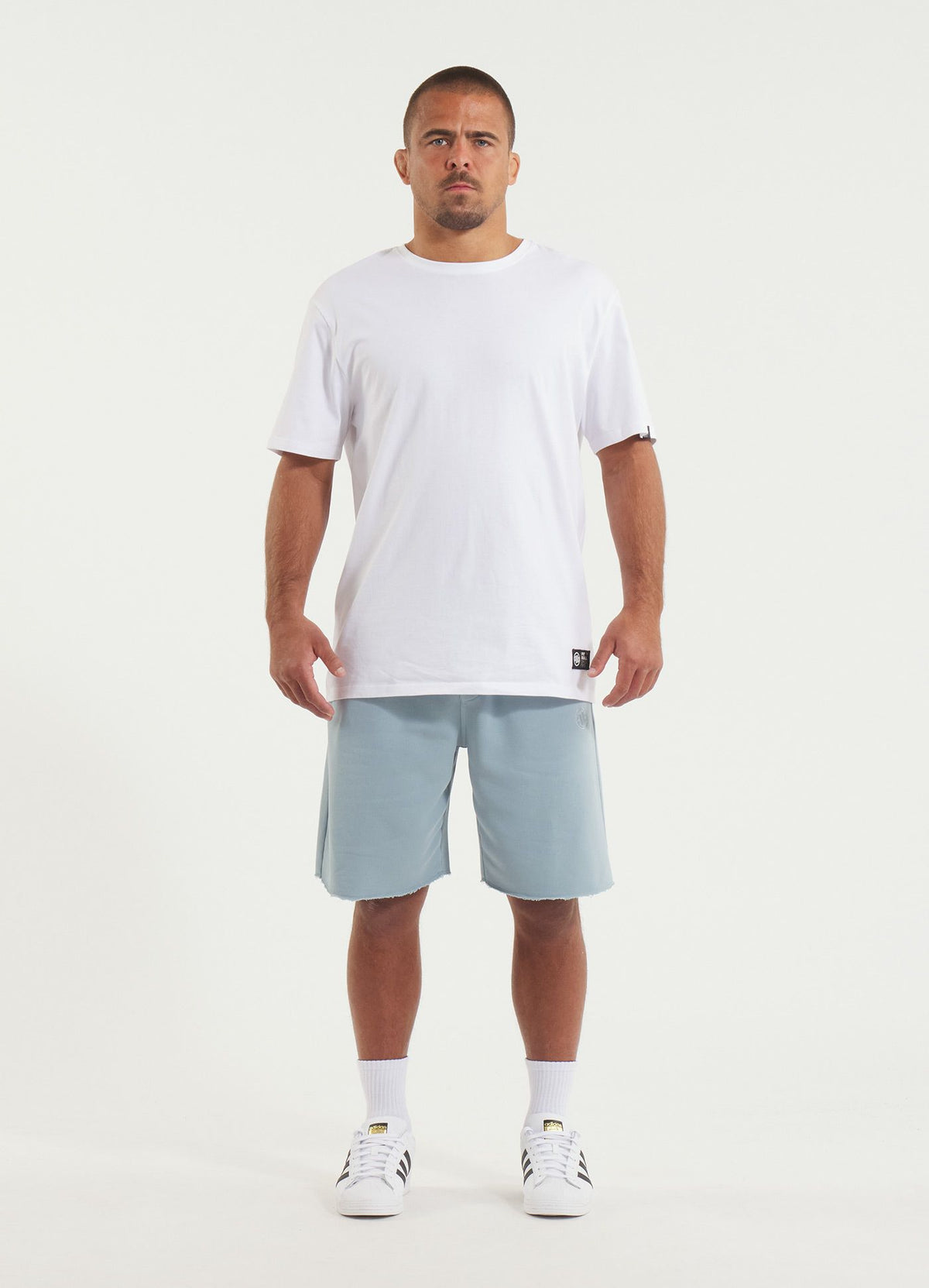 Men&#39;s Sweat shorts Washed Lancaster II - Washed blue