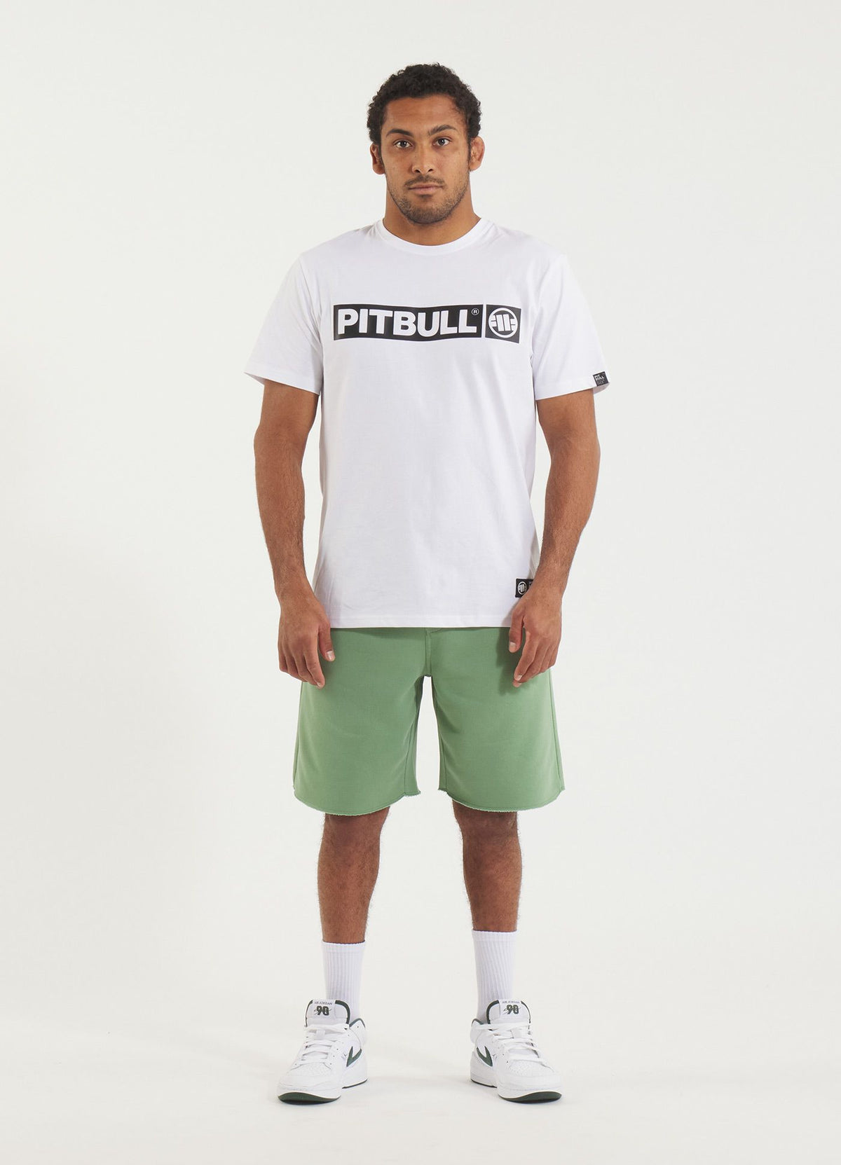 Men&#39;s Sweat shorts Washed Lancaster II - Sage green