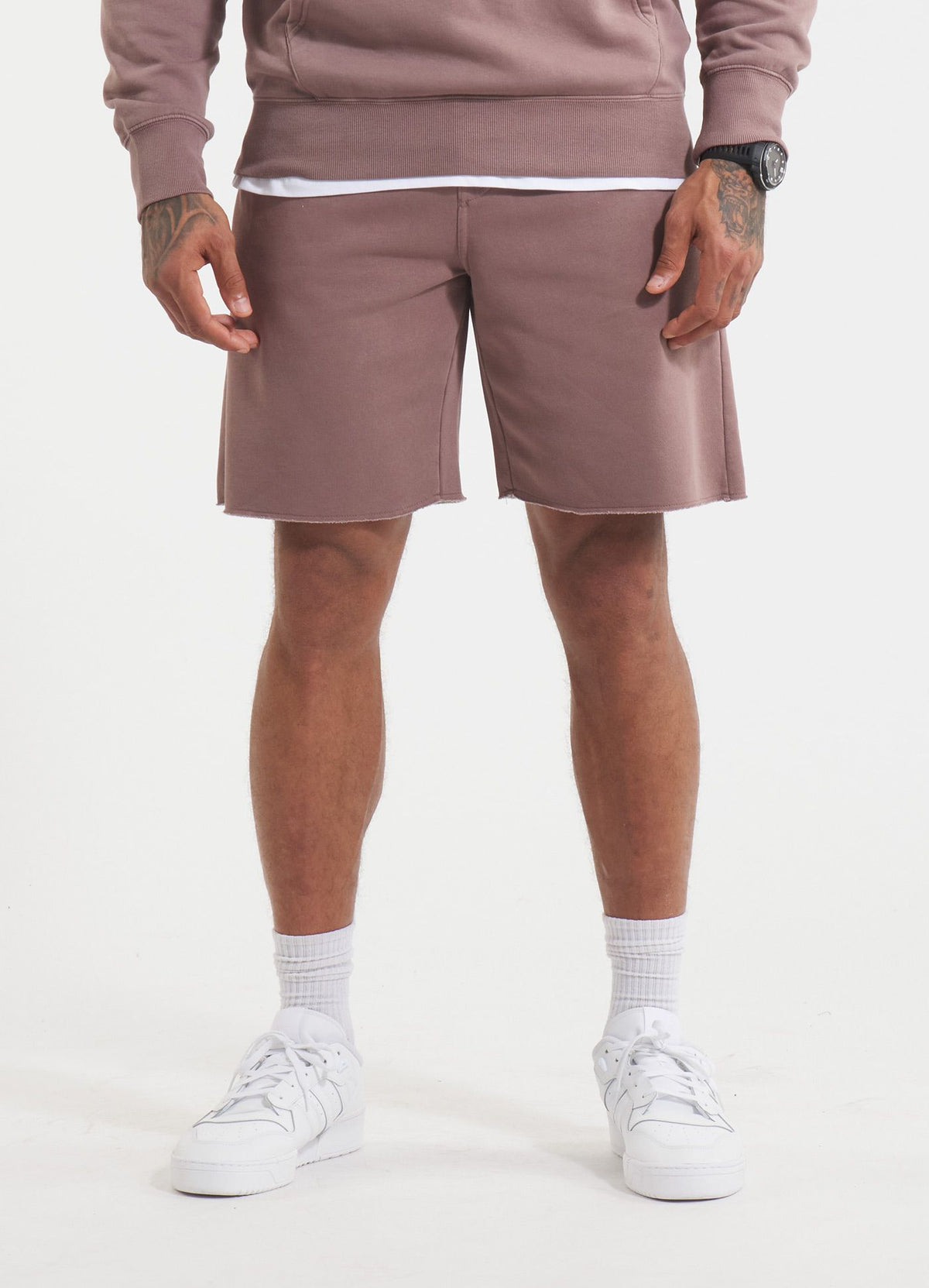 Men&#39;s Sweat shorts Washed Lancaster II - Burgundy