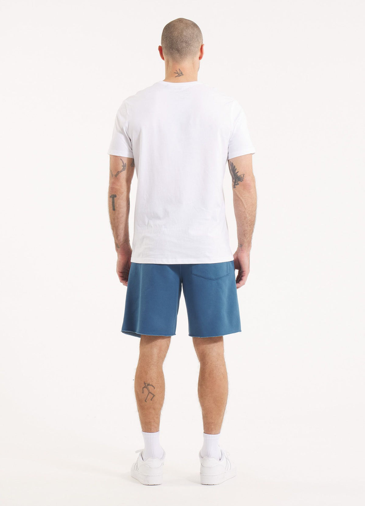 Men&#39;s Sweat shorts Washed Lancaster II - Shade blue