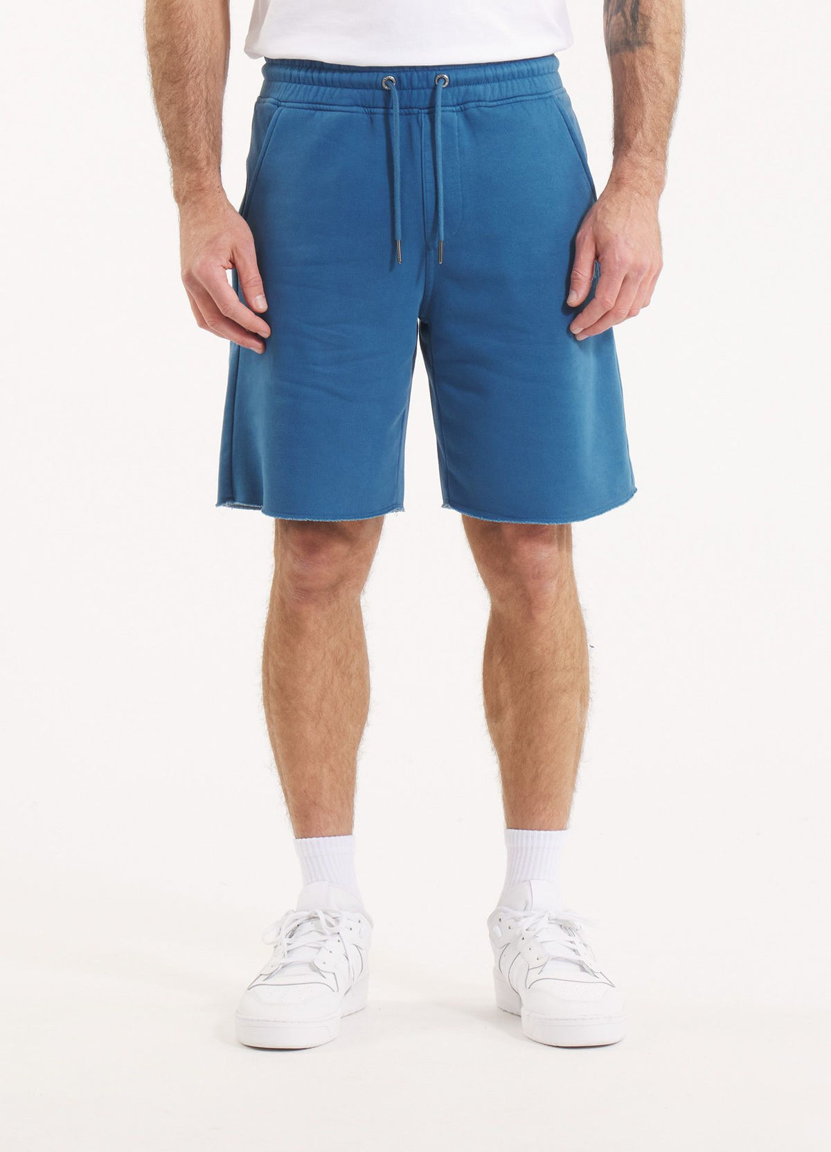 Men&#39;s Sweat shorts Washed Lancaster II - Shade blue