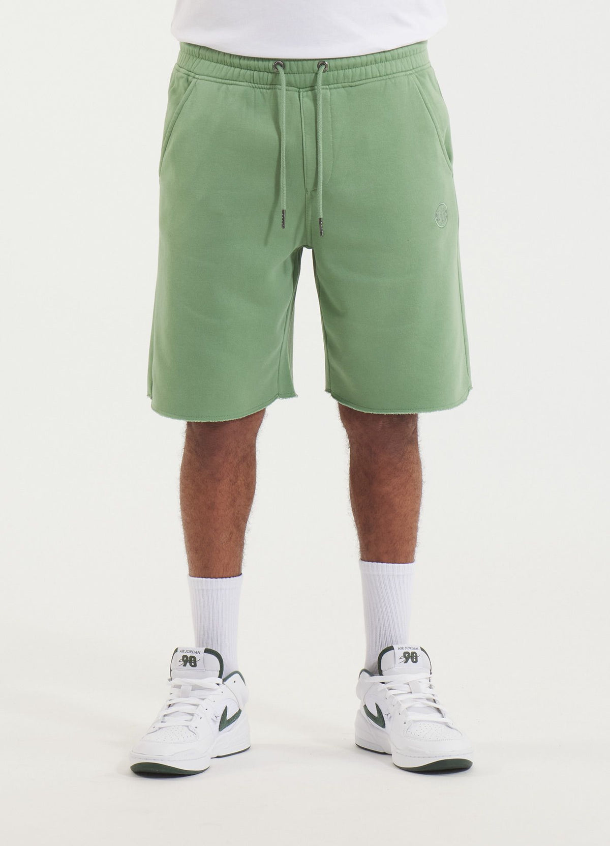 Men&#39;s Sweat shorts Washed Lancaster II - Sage green