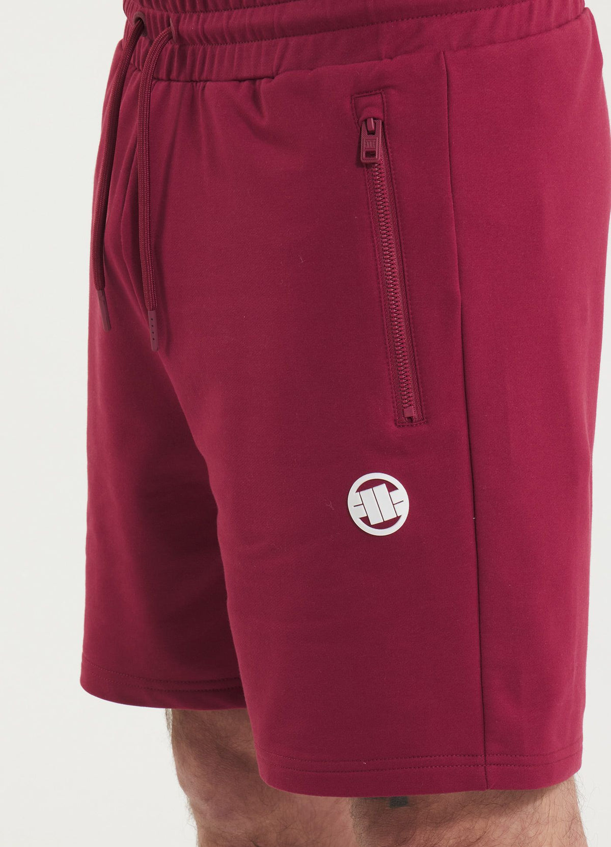 Men&#39;s sweat shorts SMALL LOGO NUGGET - Burgundy