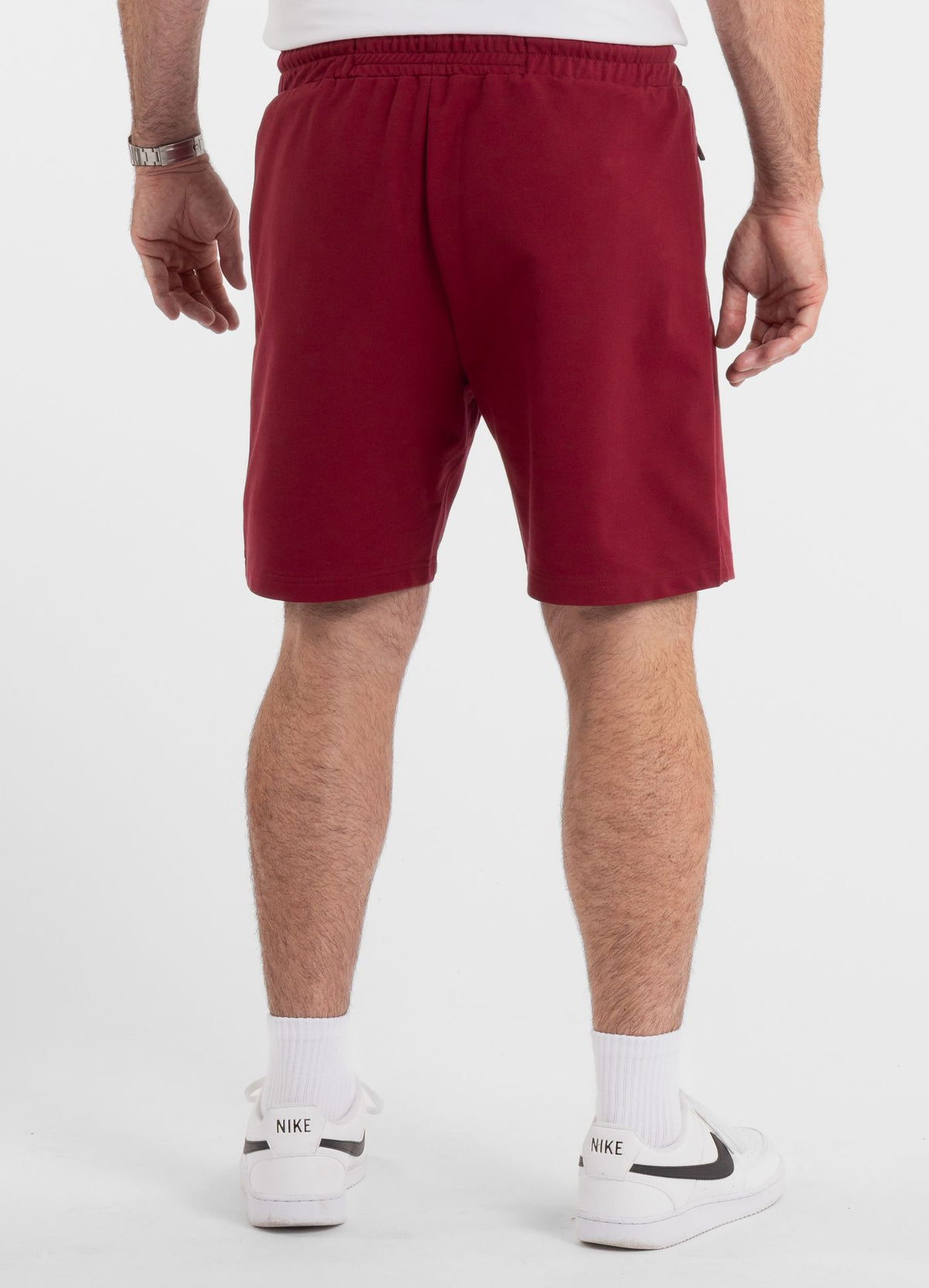 Men&#39;s sweat shorts SMALL LOGO NUGGET - Burgundy