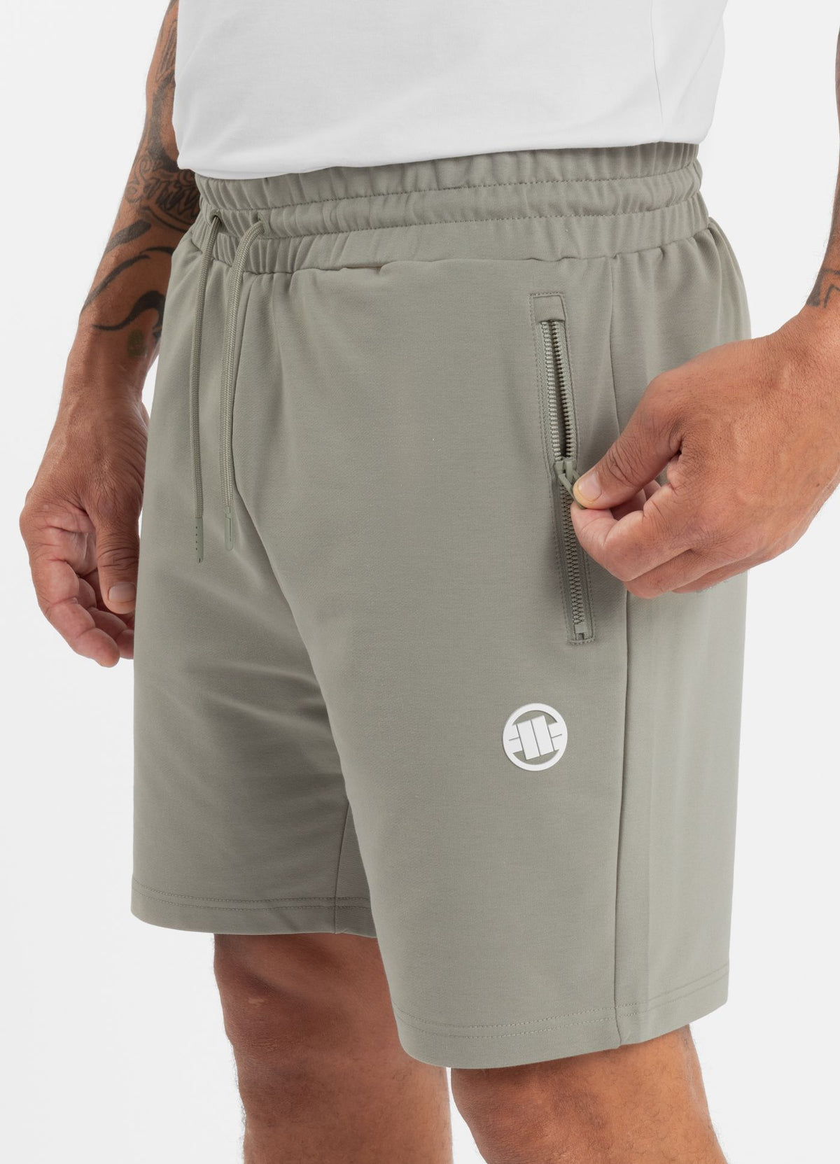 Men&#39;s sweat shorts SMALL LOGO NUGGET - Dusty Salvia