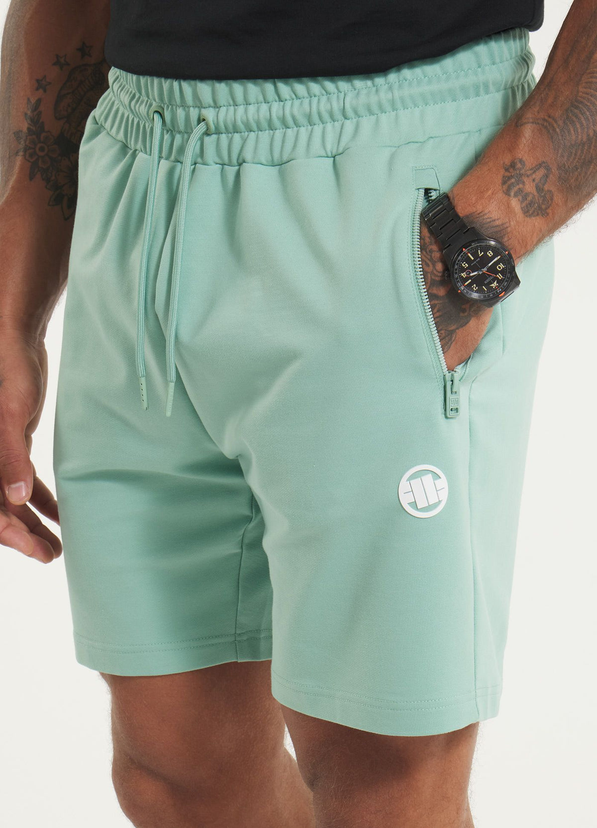 Men&#39;s sweat shorts SMALL LOGO NUGGET - Light mint
