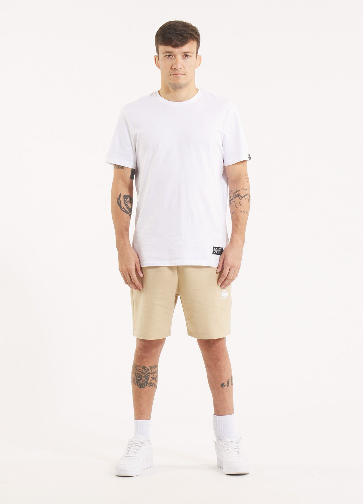 Men&#39;s sweat shorts SMALL LOGO NUGGET - Light sand