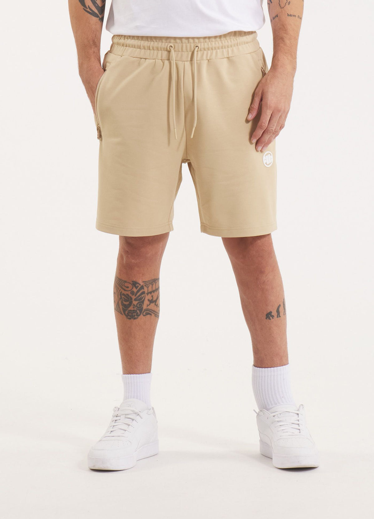 Men&#39;s sweat shorts SMALL LOGO NUGGET - Light sand