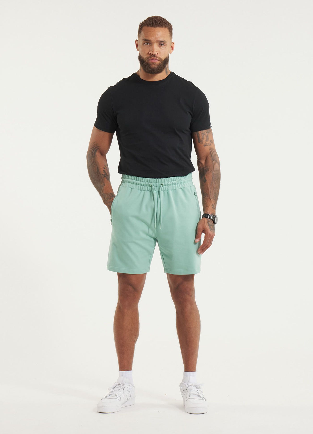 Men&#39;s sweat shorts SMALL LOGO NUGGET - Light mint