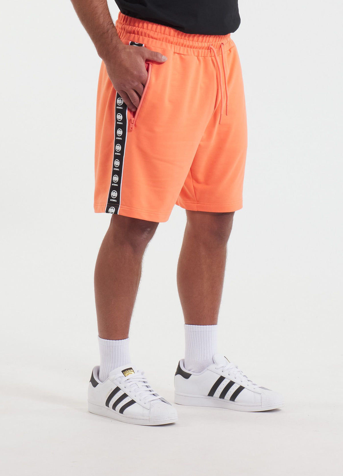 Men&#39;s sweat shorts TAPE NUGGET - Bright salmon