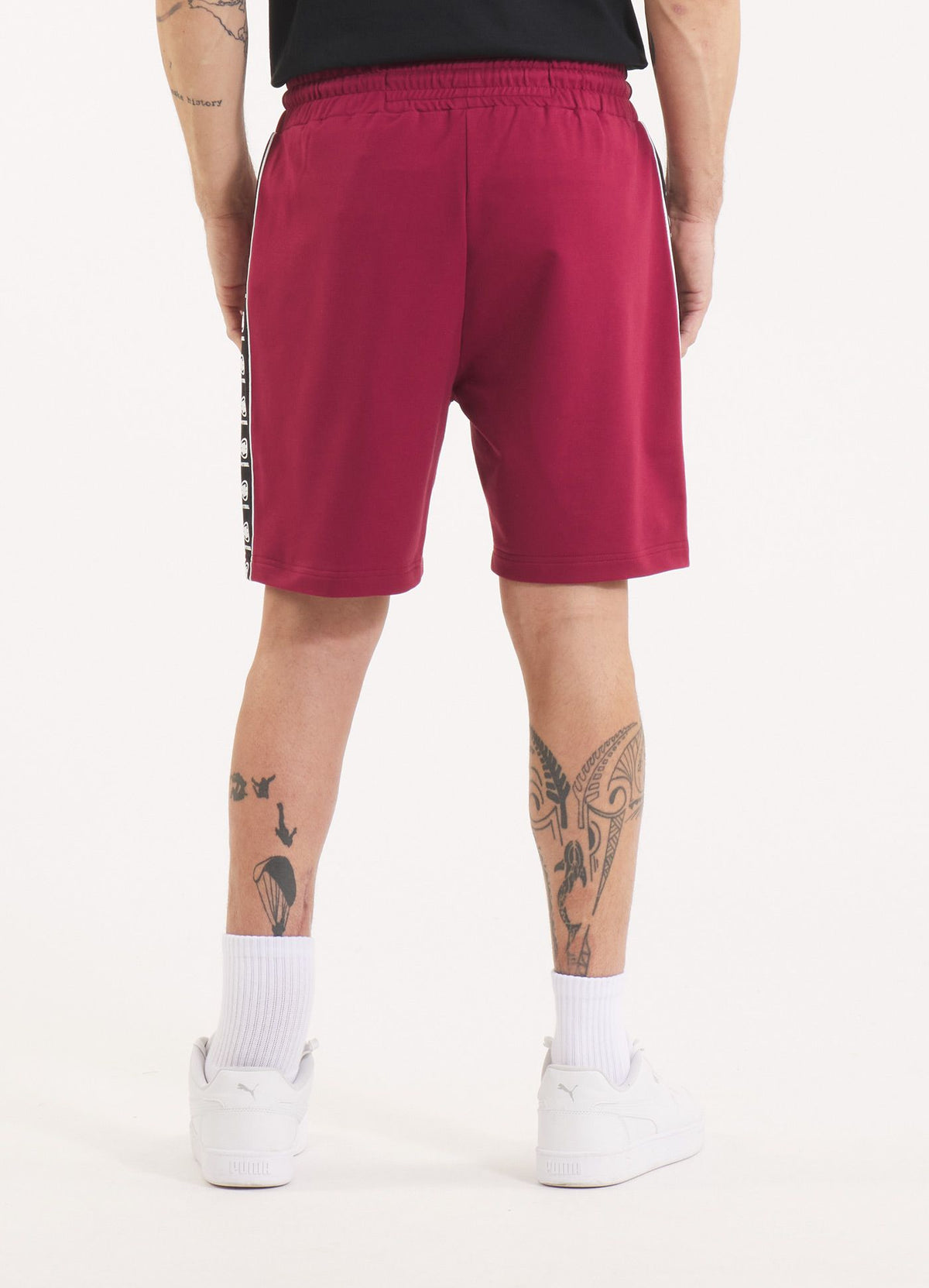 Men&#39;s sweat shorts TAPE NUGGET - Burgundy