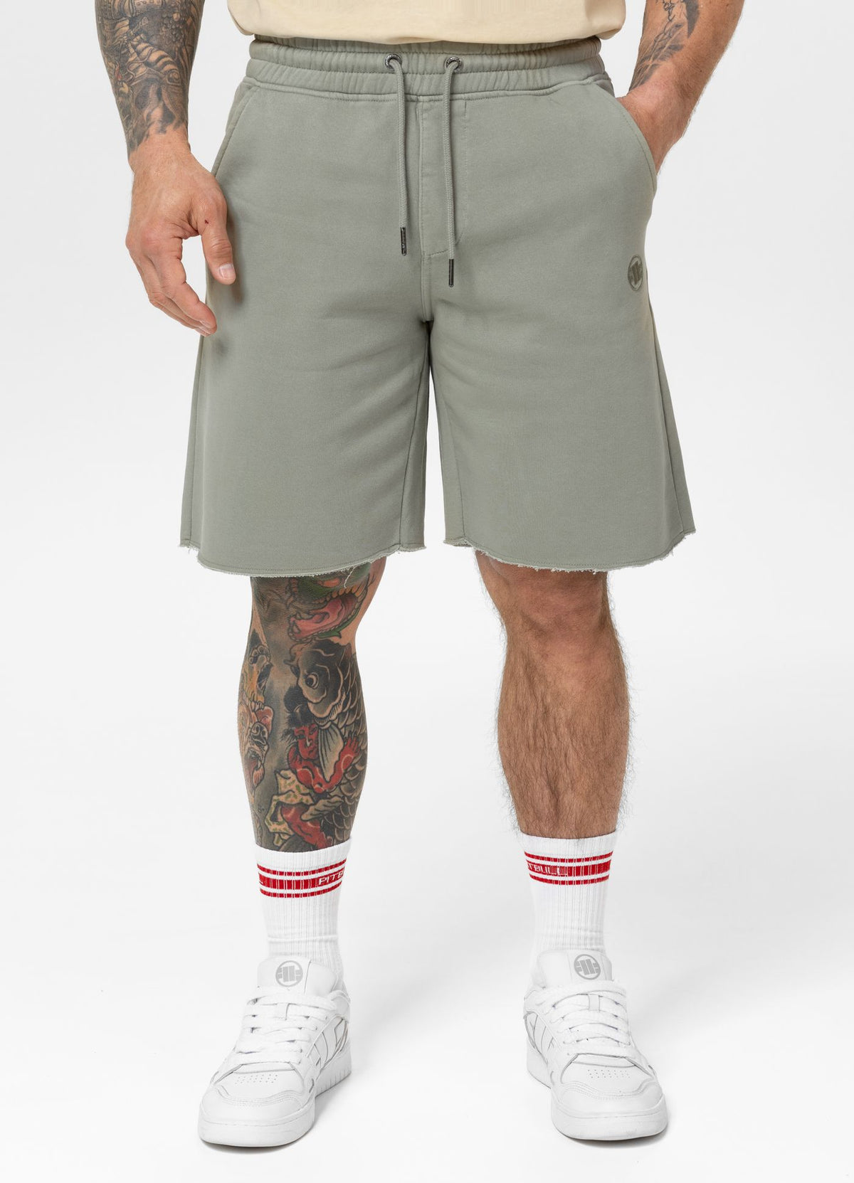 Men&#39;s Sweat shorts Washed Lancaster II - Gray harbour
