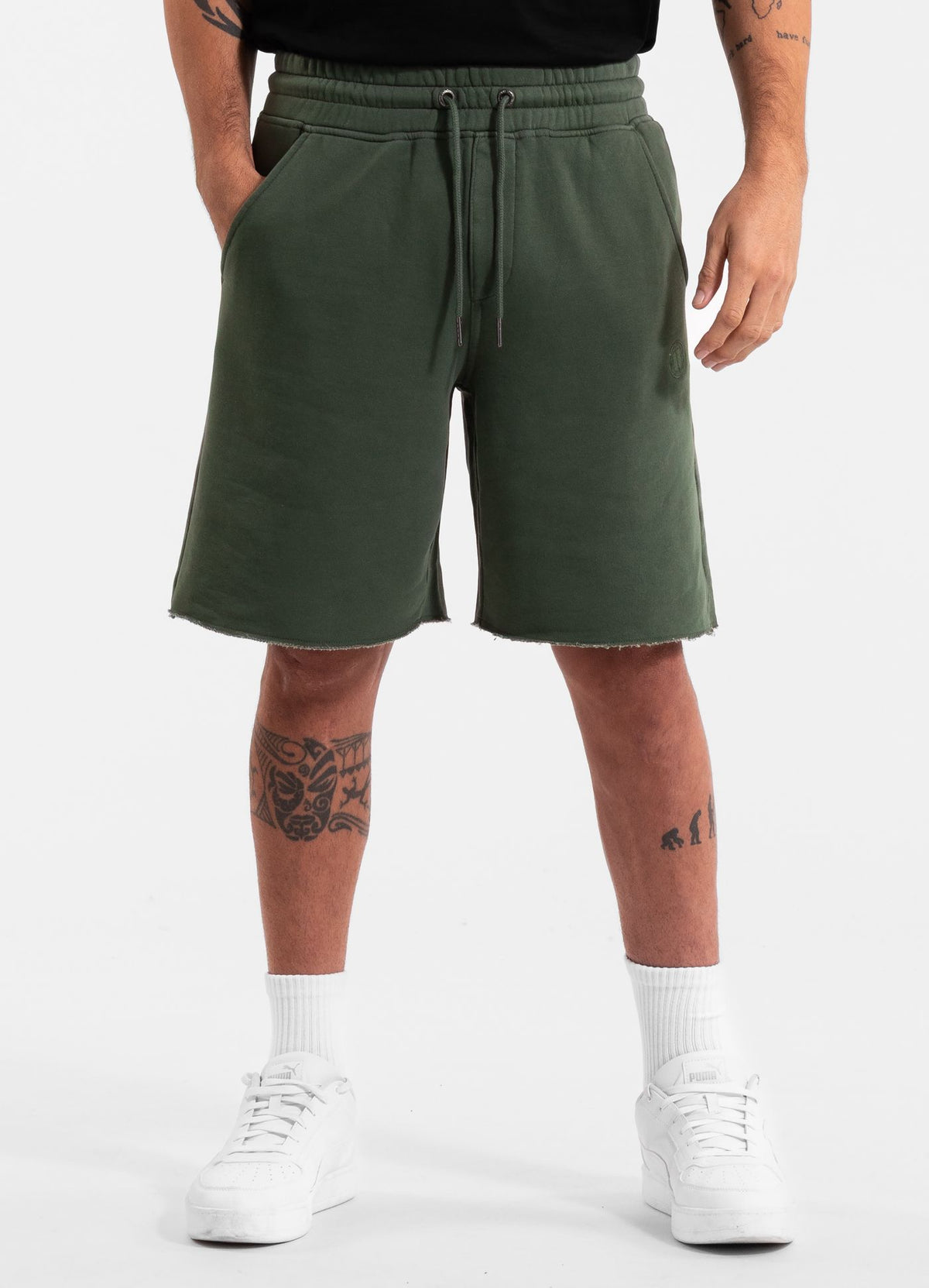 Men&#39;s Sweat shorts Washed Lancaster II - Washed green