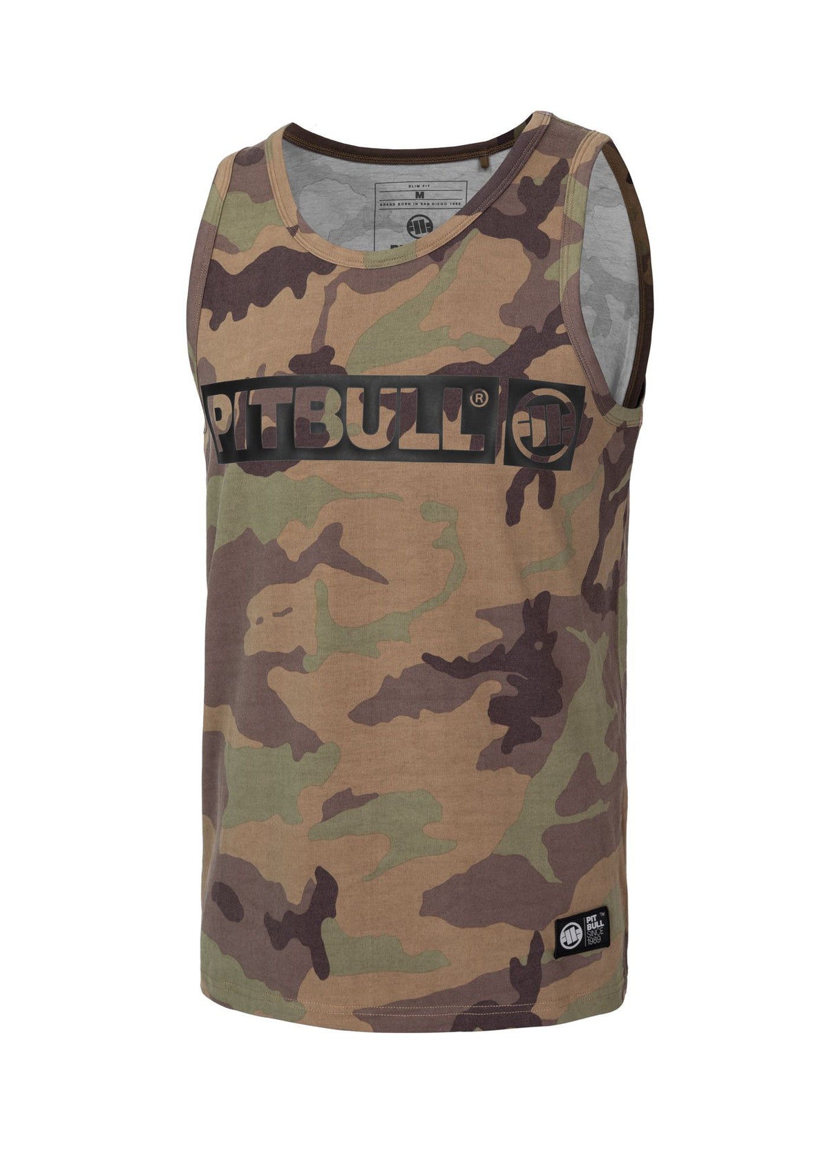 Hilltop Tank Top Slim Fit - Woodland Camo