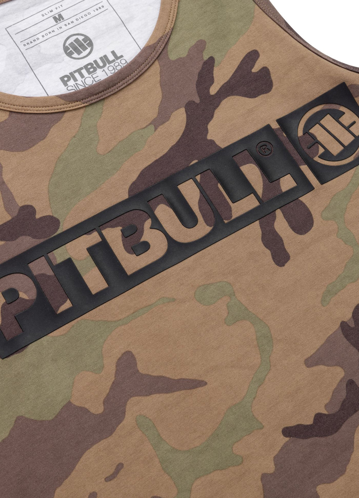 Hilltop Tank Top Slim Fit - Woodland Camo