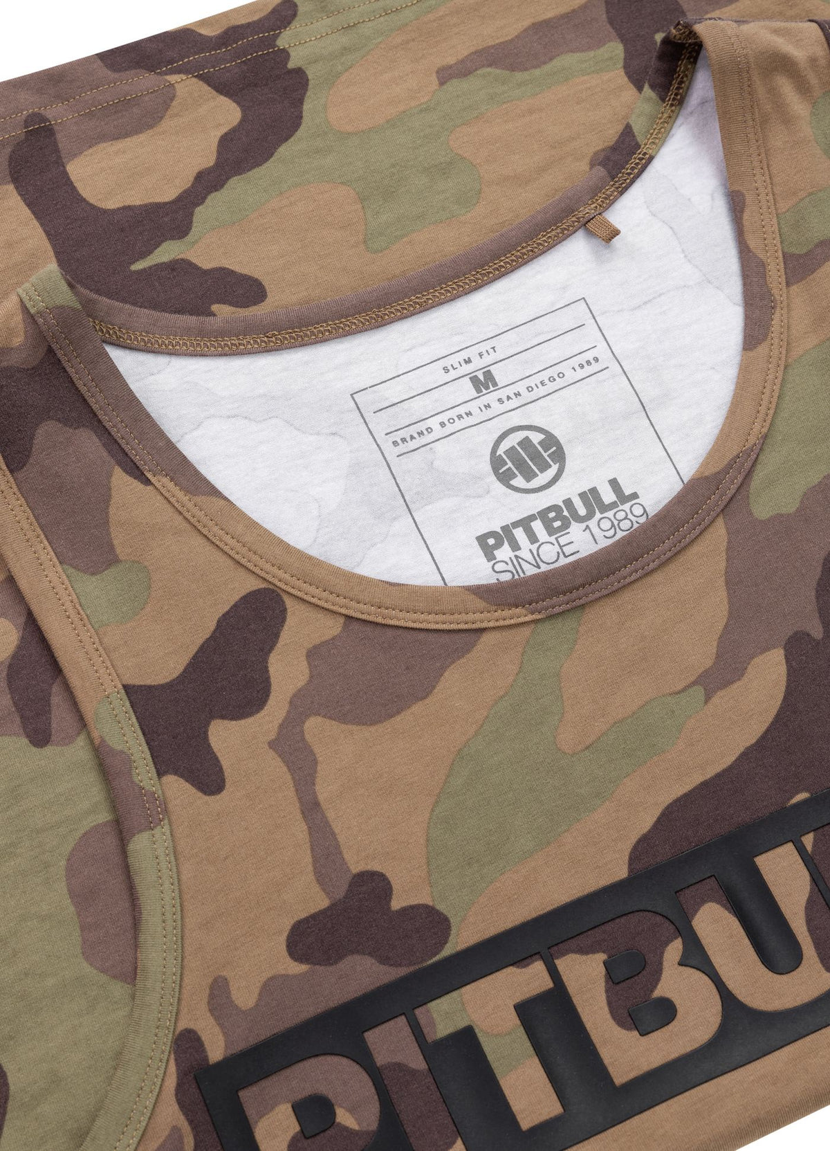 Hilltop Tank Top Slim Fit - Woodland Camo