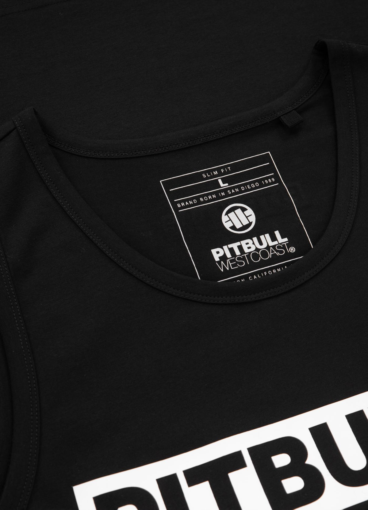 Tank Top Slim Fit Hilltop - Black