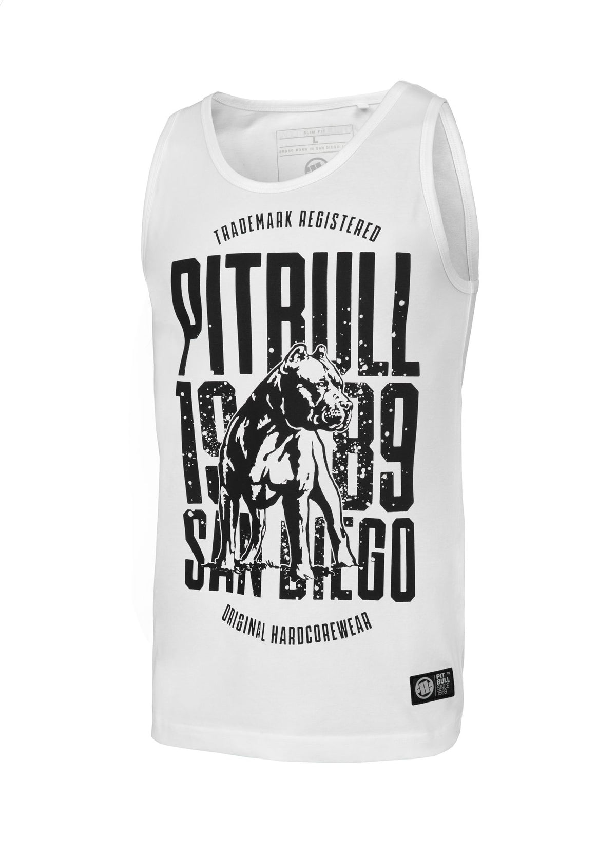 Tank Top Slim Fit San Diego Dog - White