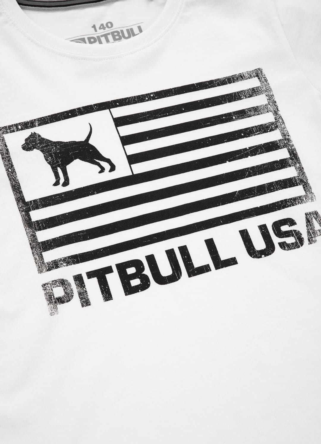 PITBULL USA kids white t-shirt.