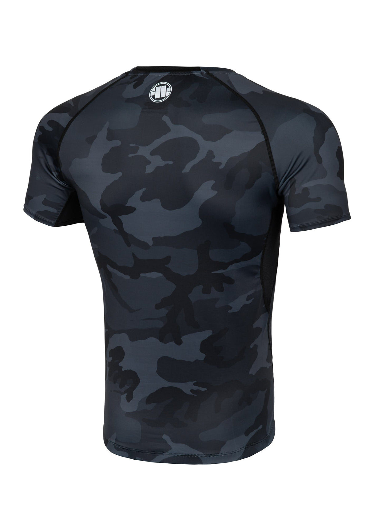 SMALL LOGO Fitted All Black Camo Rash Guard