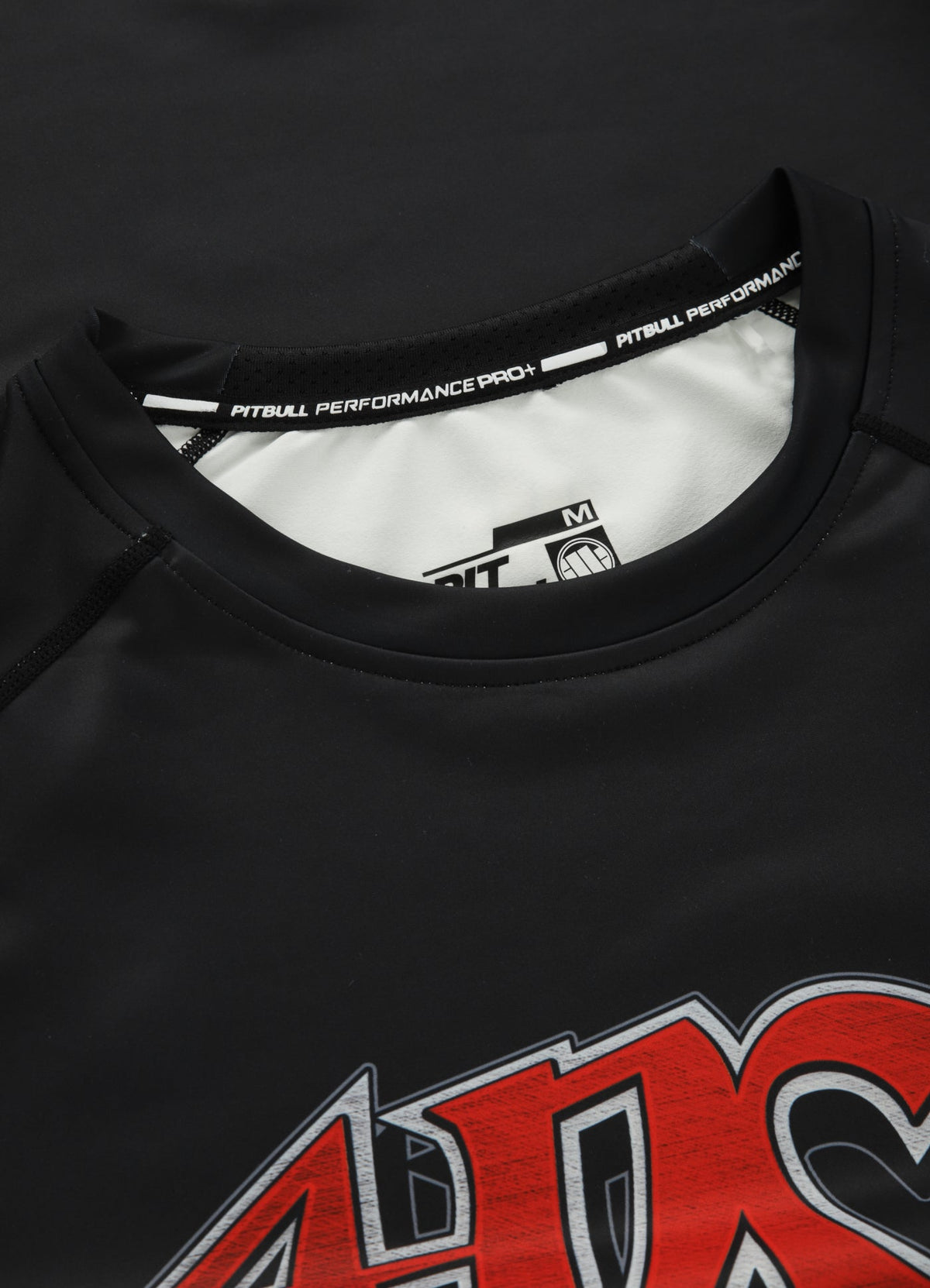 ADCC Fitted Black/Red Long Sleeve Rash Guard