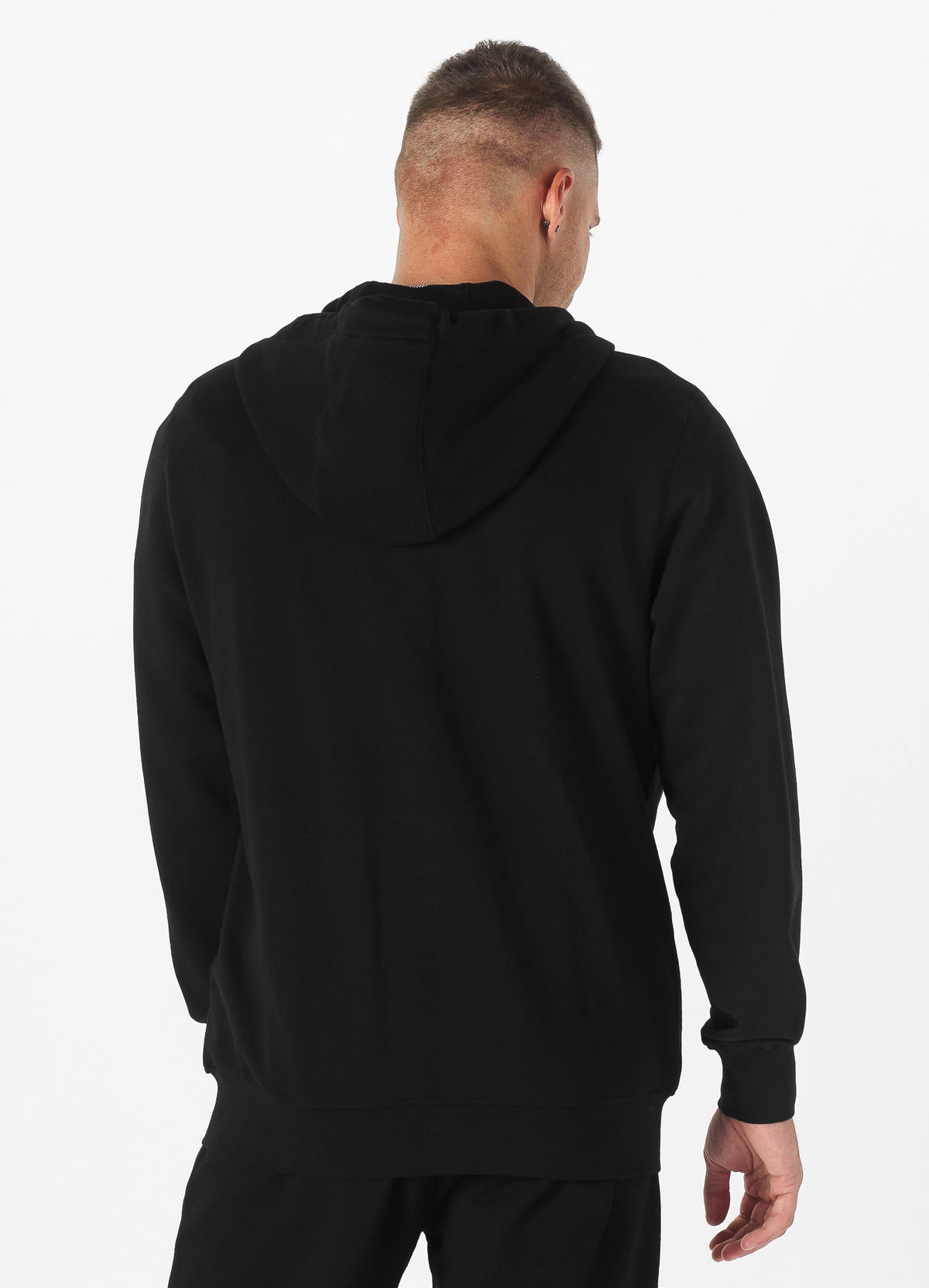 TERRY NEW LOGO Black Zip Hoodie.